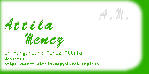 attila mencz business card